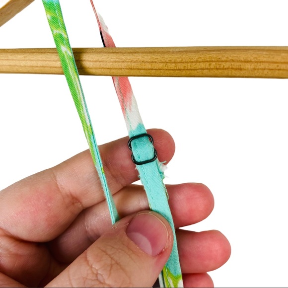 Chloe K 90s Floral Tropical Print V Neck Ruffle Beachy Slip Mini Dress Sundress - Picture 6 of 8